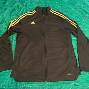 Adidas Men's Tiro 21 Metallic Black Gold AEROREADY Athletic Track Jacket XL